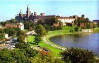 Krakow's Wawel Castle on the banks of the Vistula River.