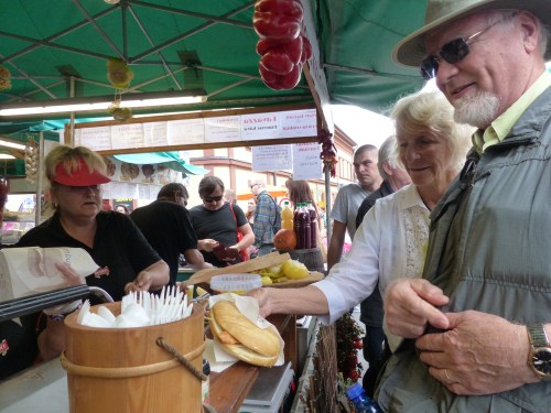 Sample local delicacies for lunch. 